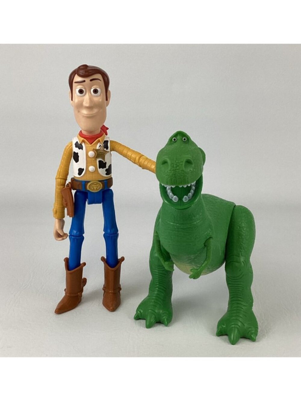 Disney Toy Story Sheriff Woody Rex 11" Action Figures Lot Bundle 2017 Mattel